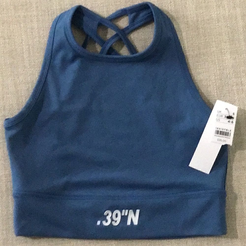 TOPSHOP ACTIVE BLUE SPORTS BRA NWT - Picture 4 of 6